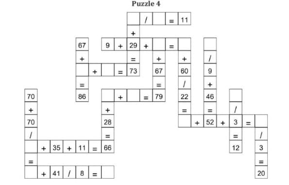CrossMath Focused Vol. 7: Addition & Division Mix Puzzles for Kids preview