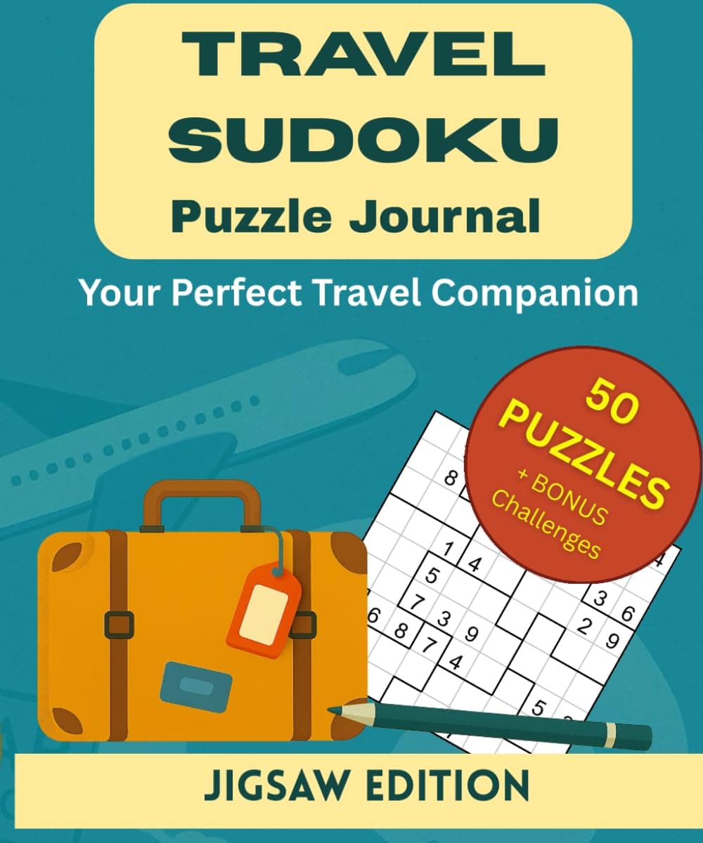 Travel Sudoku Puzzle Journal: Jigsaw Edition cover