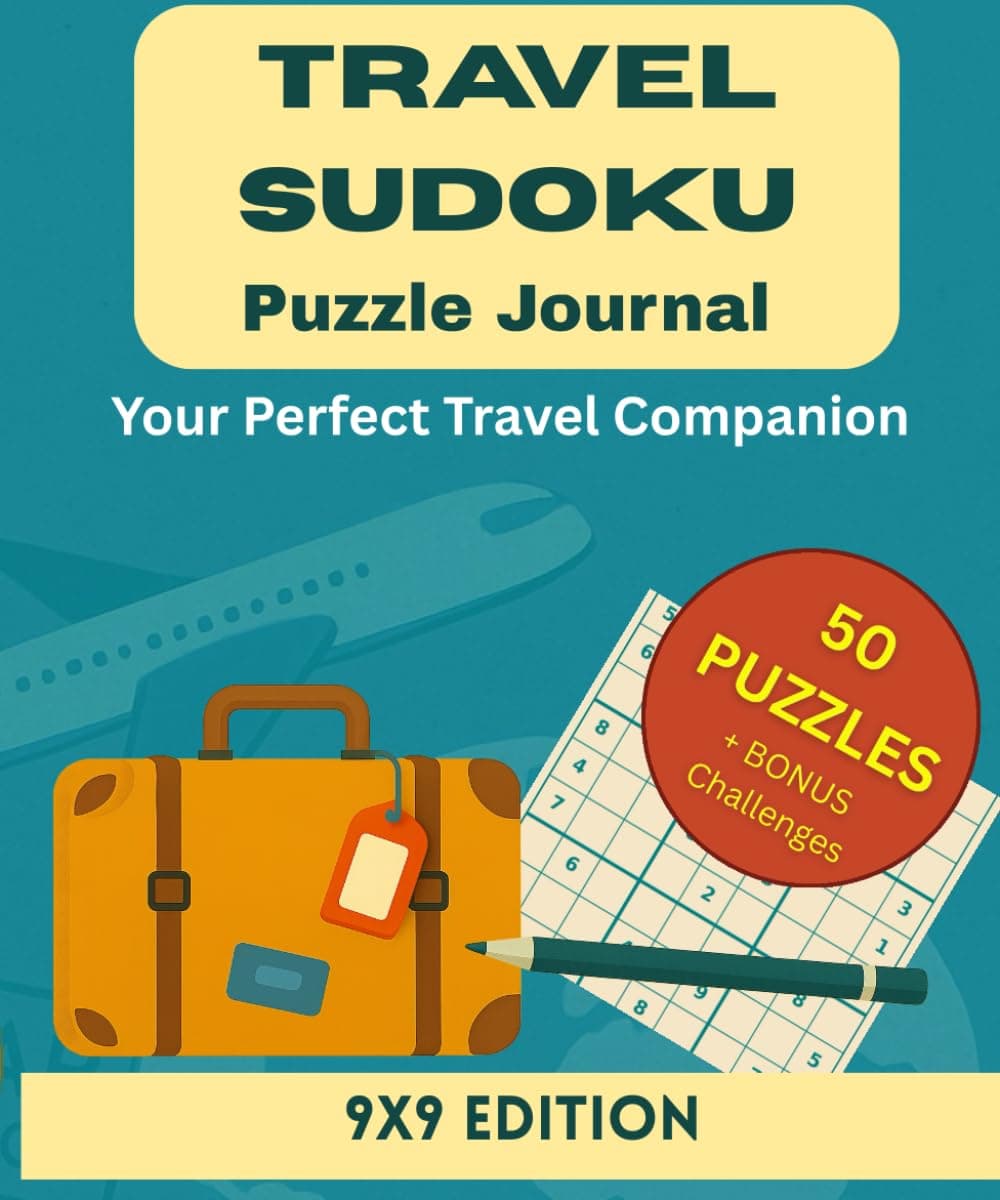 Travel Sudoku Puzzle Journal: 9×9 Edition cover