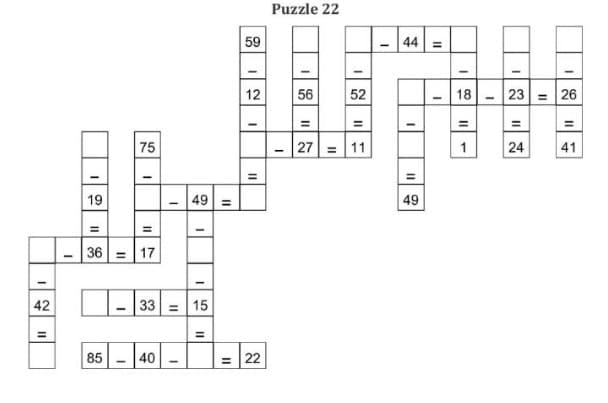 CrossMath Focused Vol. 2: Subtraction Puzzles for Kids preview