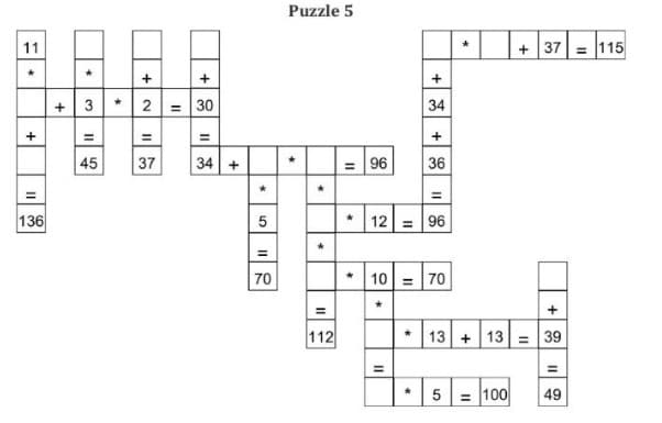 CrossMath Focused Vol. 6: Addition & Multiplication Mix Puzzles for Kids preview