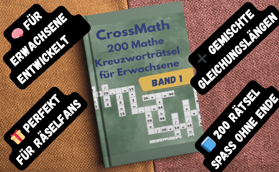 CrossMath – 200 Mathe Kreuzworträtsel für Erwachsene preview