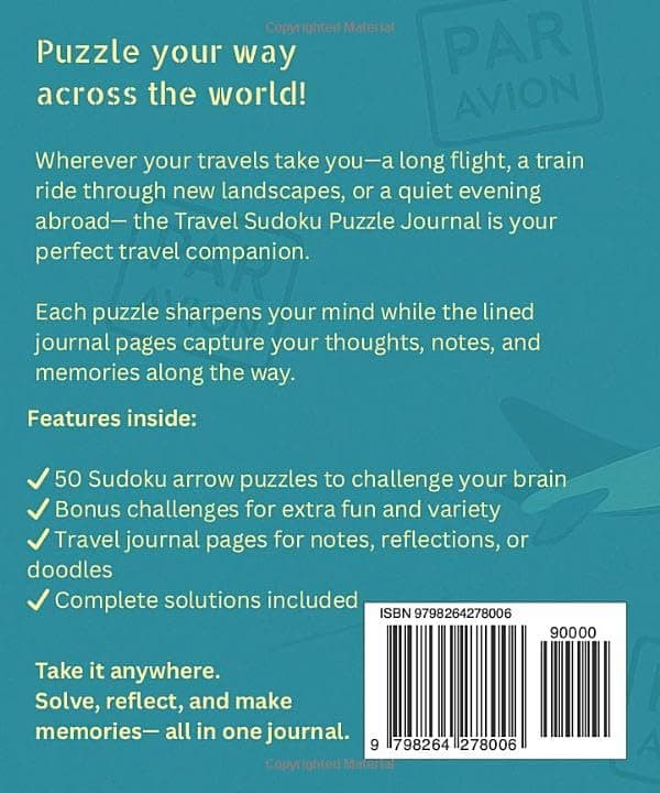 Travel Sudoku Puzzle Journal: Jigsaw Edition preview