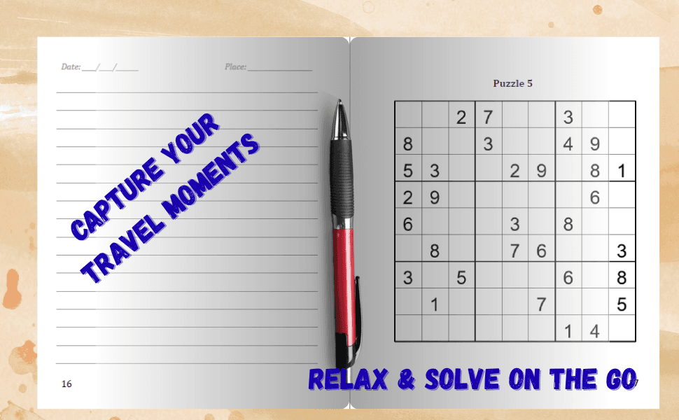 Travel Sudoku Puzzle Journal: 9×9 Edition preview